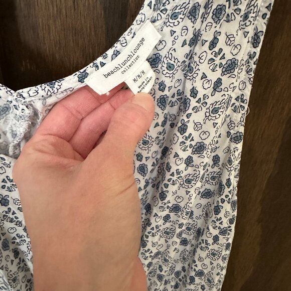 beachlunchlounge Blue/White Beach Dress EUC - Picture 3 of 5